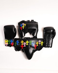 Best Quality Professional Leather <b>Boxing</b> <b>Sparring</b> <b>Set</b> Breathable Lace-up Closure Custom Brand for Wrist Support Digital Print - Product Image 3