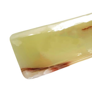 Bandeja de Servir Grande de Piedra Ónix Natural de Lujo con Acabado de Borde Natural, Color de Piedra Natural, Diseño Moderno para Cocina y Sala de Estar - Product Image 4