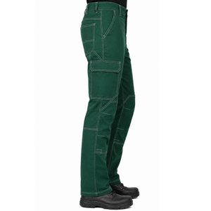 Pantalon de travail pour homme en tissu robuste 65% polyester 35% coton 240GSM, vêtements de travail réfléchissants, pantalon de sécurité au travail, vert - Product Image 5