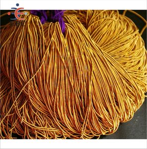 ทองกลมทองแดงเย็บปักถักร้อยมือฝรั่งเศสวิจิตรลวดโลหะทองแท่ง Gimp Dabka Purl ด้าย - Product Image 4