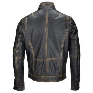 Veste en cuir PU décoloré vintage, nouvelle collection, design personnalisé, streetwear homme, veste d'hiver stylée, personnalisation possible. - Product Image 3