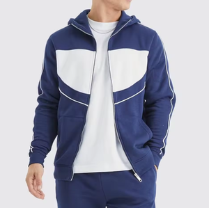 <b>Men</b>’s Color Block Tracksuit Set – Full Zip Hoodie <b>Jacket</b> & Jogger Pants 2-Piece Sportswear Suit - Product Image 6
