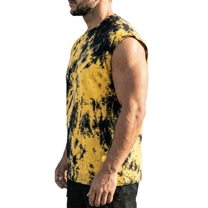 Camiseta sin mangas vintage para hombre con efecto tie-dye, personalizable, de primera calidad, suave y transpirable, ideal para el verano y la playa. - Product Image 2