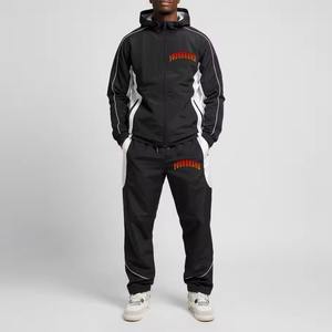 Ensemble de survêtement coupe ajustée léger et extensible de haute qualité pour homme – Veste coupe-vent décontractée et pantalon - Product Image 1