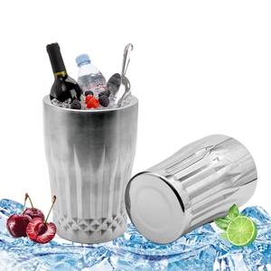 Cubo de hielo metálico de doble pared, perfecto para uso en hoteles de lujo, resorts y restaurantes de alta gastronomía. - Product Image 5