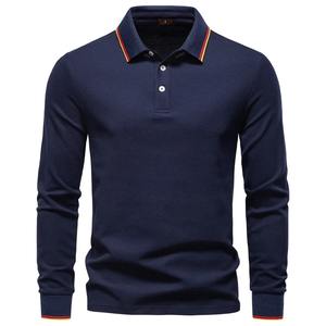 2026 Autumn Polo <b>Shirt</b> Men Solid Color <b>Long</b> <b>Sleeve</b> Cotton Rich Blend Breathable Polos Social Business <b>Golf</b> Polo <b>Shirts</b> for Men - Product Image 5