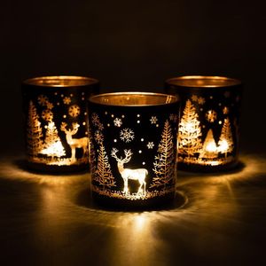 Copper Cylinder <b>Candle</b> <b>Holder</b> With Gold Tree Pattern Die Cutting Printing Home Decoration Durable Metal <b>Lantern</b> - Product Image 6