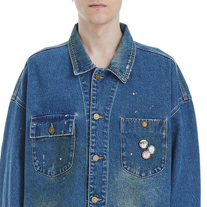 Nouvelle Arrivée : Blouson en Jean Homme Tendance Hiver, Coupe Ample, Boutons sur le Devant, Effet Déchiré, Grandes Tailles - Product Image 5