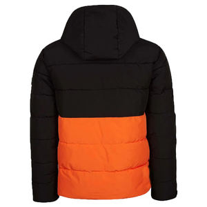 Chaqueta larga personalizada para hombre con bloques de color, con capucha, acolchada, gruesa, cálida para invierno, con cremallera y bolsillos grandes. - Product Image 2