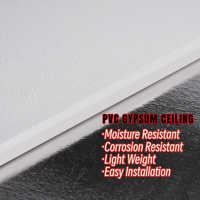 Panel de Yeso Recubierto de Vinilo PVC Blanco para Techo Falso, Precio de Panel de PVC para Pared