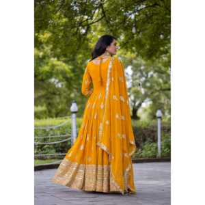 ชุดราตรีงานปักต่อเนื่องพร้อมชุดเดรสราตรี Dupatta พร้อมชุดปาร์ตี้ดีไซน์เนอร์ - Product Image 2