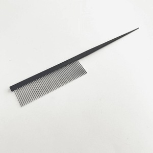 Black Durable Metal <b>Rat</b> <b>Tail</b> <b>Comb</b> Wholesale Hair Sectioning <b>Comb</b> Fine Tooth Supplier - Product Image 1