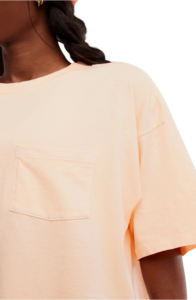 Wholesale Oversized Women's <b>Peach</b> Cotton T-Shirt Crew Neck Short Sleeve Loose Fit Printed Logo Jersey Breathable All Seasons - Product Image 3