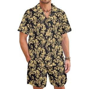 Ensemble en coton d'été personnalisé pour adultes |   Ensemble T-shirt et short assortis |   Ensemble de 2 pièces décontractées de style streetwear - Product Image 4