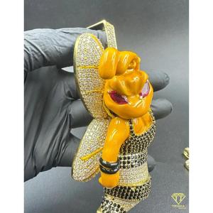 Luxury Cartoon <b>Bunny</b> Pendant With VVS Moissanite Diamond and 925 Sterling Silver <b>Necklace</b> - Product Image 5