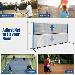 Set Rete Multisport Regolabile 10ft, Altezza 33.5 "-61" per Badminton, Pallavolo, Pickleball, Tennis - Product Image 3