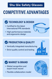 Gafas DE SEGURIDAD DE Taiwán profesionales del fabricante OEM, protección ocular duradera de primera calidad para exportación - Product Image 5
