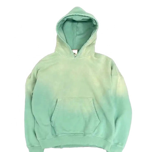 Sweat à capuche d'hiver pour homme 100 % coton, personnalisé OEM, avec design court délavé à l'acide et effet usé, anti-boulochage - Product Image 3