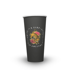Gobelets en papier jetables à paroi simple imprimés sur mesure, 8-22 oz, recyclables, de qualité alimentaire, avec revêtement PE pour thé au lait et café Riiqi Taiwan - Product Image 4