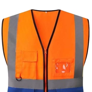 เสื้อกั๊กสะท้อนแสงเสื้อกั๊กนิรภัยสำหรับผู้ชายผู้หญิงเสื้อทำงานสะท้อนแสงหลากสี - Product Image 1