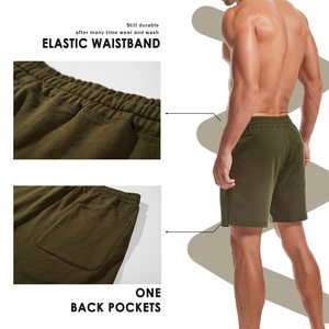 New Arrival Men's Lightweight Sport Shorts For Men 100% Polyester Cotton Vintage Beach Pattern Solid Anti-Wrinkle Joggers Shorts - Product Image 4