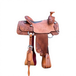 Silla de montar inglesa de cuero genuino de búfalo, con estructura de madera, duradera, ecológica, para equitación, 14 pulgadas - Product Image 2