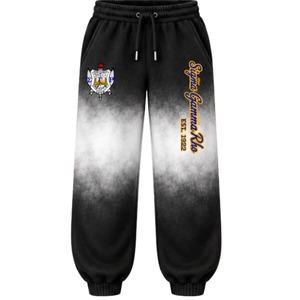 Pantalon de survêtement décontracté pour femme Sigma Gamma Rho, tie-dye noir et blanc, avec lettres grecques personnalisées, style jogger, pour la sororité - Product Image 2