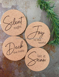 Customized Designing Coffee Coasters Set Centerpiece Display Impressive Cork Coasters & <b>Placemats</b> for All Type Glass Cup Display - Product Image 6