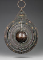 Globe terrestre nautique décoratif en métal gaufré, ornement de collection, accessoire de table pour l'aménagement intérieur