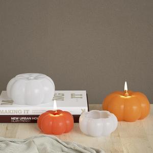 Pumpkin Aromatherapy Candle Handmade <b>Soap</b> Halloween Gypsum Cement Resin Candle Silicone Mold - Product Image 3