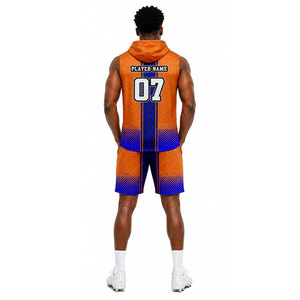Uniforme de Fútbol Americano 7v7 para Jóvenes, Compresión, Sin Mangas, Transpirable, Impresión Sublimada, Correa Elástica, Nombre del Equipo Personalizado - Product Image 5