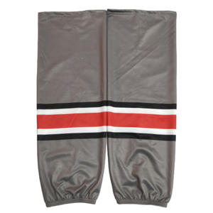 Gray Striped <b>Knee</b> <b>High</b> Leg Warmers for Basketball Adults Breathable Spandex Polyester <b>Socks</b> Summer Sport Wear - Product Image 1