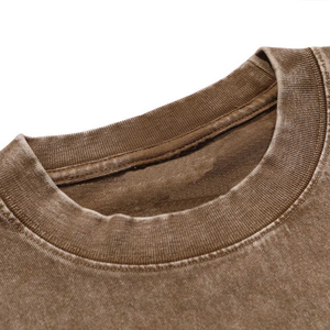 Customization High Quality 100% Cotton Acid Wash 280Gsm Heavyweight Men T Shirt Custom Vintage T Shirt - Product Image 3