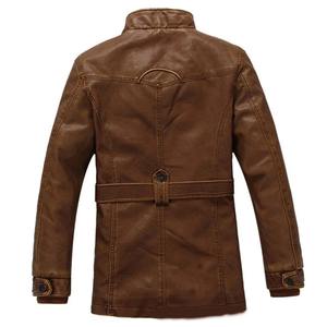 Chaqueta de cuero puro en stock Cuello de camisa de piel de oveja genuina Traje de camionero clásico Chaqueta de cuero ligera suave informal - Product Image 6