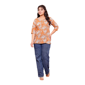 Haut en coton grande taille pour femme, matière en coton doux de qualité supérieure pour le bureau et les occasions décontractées - Product Image 1