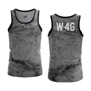 Débardeurs pour hommes personnalisés, imprimés, légers, écologiques, respirants, à séchage rapide, en coton tricoté, élasthanne et polyester - Product Image 4