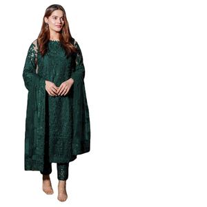 Georgette Sequence & Moti Embroidered Top With Bottom and Dupatta Party Wear Fully Stitched Top and Bottom With Dupatta Suit - Product Image 1