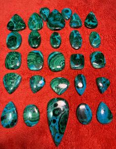 Lot en gros de cabochons de chrysocolle et malachite très demandés – Pierres précieuses en vrac de chrysocolle et malachite pour la lithothérapie - Product Image 1
