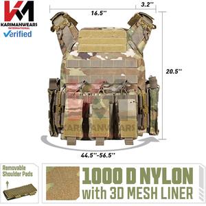 Chaleco Táctico Resistente, Diseño Multibolsillos, Ajuste Ergonómico, Material Transpirable, Chaleco Protector Duradero para Uso Prolongado - Product Image 3