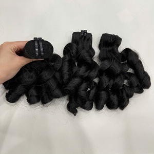 Wholesale Affordable Price Natural Vietnamese Bouncy Fummi Curl Hair Bundles 100% Cuticle Human Hair Double Drawn Raw Hair - Product Image 4