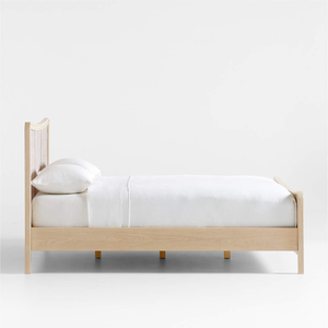 Natural Wooden <b>Platform</b> <b>Bed</b> with Minimalist Style for Contemporary Bedroom Furniture and Apartment Use - Product Image 2