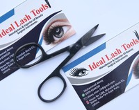 Ciseaux à cuticules professionnels en acier inoxydable courbés, revêtement plasma noir, outil de manucure et de soin des ongles