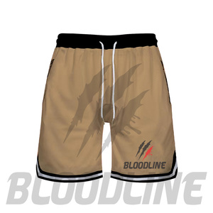 Shorts de sport blancs pour homme Bloodline, taille mi-haute, cordon de serrage, séchage rapide, logo frontal imprimé par sublimation - Product Image 4
