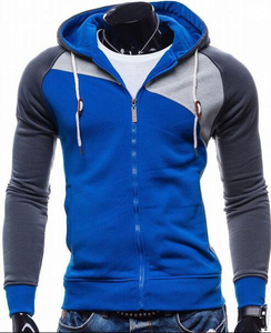 Sudadera con Capucha Raglán en Contraste para Hombre, Sudadera con Bolsillo Delantero, Logotipo Personalizado, Ropa Urbana de Invierno, 100% Algodón, Tejido Sólido - Product Image 3