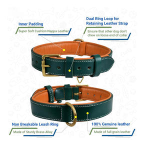 Collar de Cuero PU para Perro al por Mayor con Hebilla Metálica, Collar de Entrenamiento para Mascotas, Transpirable, Resistente y de Lujo para Perros - Product Image 2