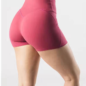 Shorts para mujer, shorts de yoga 2 en 1, diseño sublimado con estampado floral, secado rápido, poliéster, venta al por mayor de fábrica. - Product Image 6