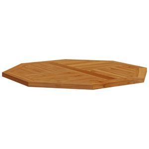 Tavolo da esterno in legno massello Teak 35.4 "x 35.4" x 1 "Design ottagonale resistente ed elegante per uso interno ed esterno - Product Image 4