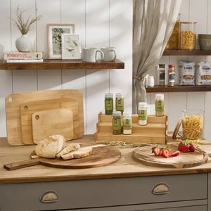 Planche à découper en bois d'acacia, design rond avec rainure pour les jus, épaisse, durable, sûre pour les couteaux, parfaite pour couper, servir et l'utilisation en cuisine - Product Image 6