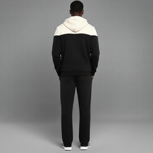 OEM/ODM Survêtement décontracté pour homme en molleton 100% coton imprimé uni, à capuche, hiver, 2 tons, streetwear, pull-over, écologique, réversible - Product Image 3
