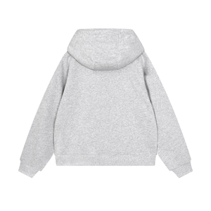 Sudadera con Capucha para Hombre, Corte Recto, Cierre de Botones, Transpirable, 100% Algodón, 340 GSM, Color Sólido, Estilo Tejido Francés para Invierno - Product Image 2